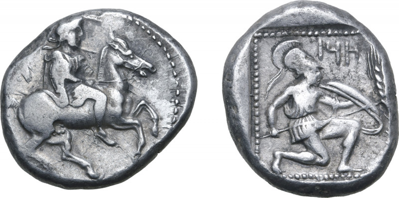 Cilicia, Tarsos AR Stater. Circa 410-385 BC. Persian satrap on horseback to righ...