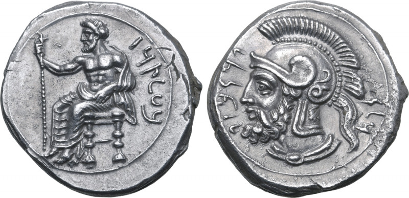 Cilicia, Tarsos AR Stater. Pharnabazos, Persian military commander, circa 380-37...