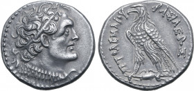 Ptolemaic Kingdom of Egypt, Ptolemy V or VI AR Tetradrachm. Alexandria, circa 204-180 BC or 180-145 BC BC. Diademed head of Ptolemy I to right, wearin...