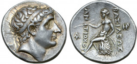 Seleukid Empire, Antiochos I Soter AR Tetradrachm. Seleukeia on the Tigris, circa 281-261 BC. Diademed head to right / Apollo Delphios seated to left ...