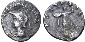 Indo-Greek Kingdom, Menander I Soter AR Drachm. Circa 155-130 BC. BAΣIΛEΩΣ ΣΩTHPOΣ [MENANΔPOY], helmeted bust to left / 'Maharajasa tratarasa Menamdra...