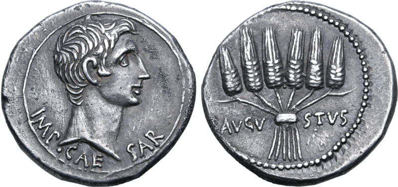 Augustus AR Cistophorus of Ephesus, Ionia. Circa 25-20 BC. IMP • CAESAR, bare he...