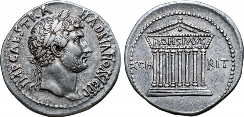 Hadrian AR Cistophorus of Nicomedia, Bithynia. After AD 128. IMP CAES TRA HADRIA...