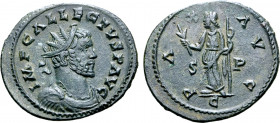 Allectus Æ Radiate. 'C' mint, AD 293-296. IMP C ALLECTVS P AVG, radiate, draped and cuirassed bust to right / PAX AVG, Pax standing to left, holding o...
