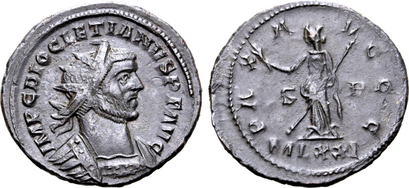 Diocletian BI Antoninianus. Struck under Carausius. London, AD 286-293. IMP C DI...