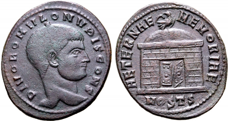 Divus Romulus (son of Maxentius) BI Nummus. Ostia, AD 309-312. DIVO ROMVLO N V B...