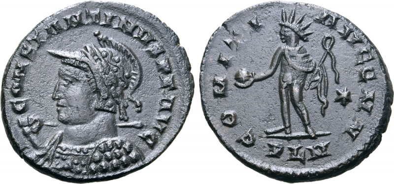 Constantine I 'the Great' BI Nummus. London, AD 310-312. CONSTANTINVS P F AVG, h...