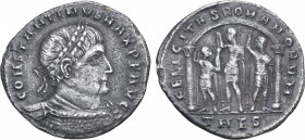 Constantine I 'the Great' AR Miliarense. Thessalonica, AD 325. CONSTANTINVS MAX P F AVG, laureate and cuirassed bust to right / FELICITAS ROMANORVM, E...