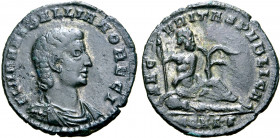 Hanniballianus (nephew of Constantine I) Æ 16mm. Constantinople, AD 336-337. FL HANNIBALIANO REGI, bare-headed, draped and cuirassed bust to right / S...