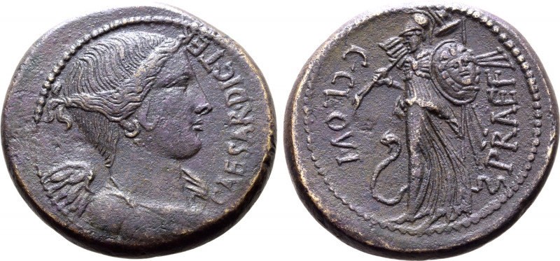 Julius Caesar Æ Dupondius. Rome(?), late 46-45 BC. C. Clovius, prefect. CAESAR•D...