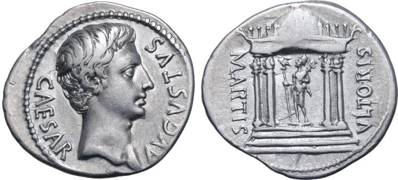 Augustus AR Denarius. Spanish mint (Colonia Caesaraugusta?), 19-18 BC. AVGVSTVS ...