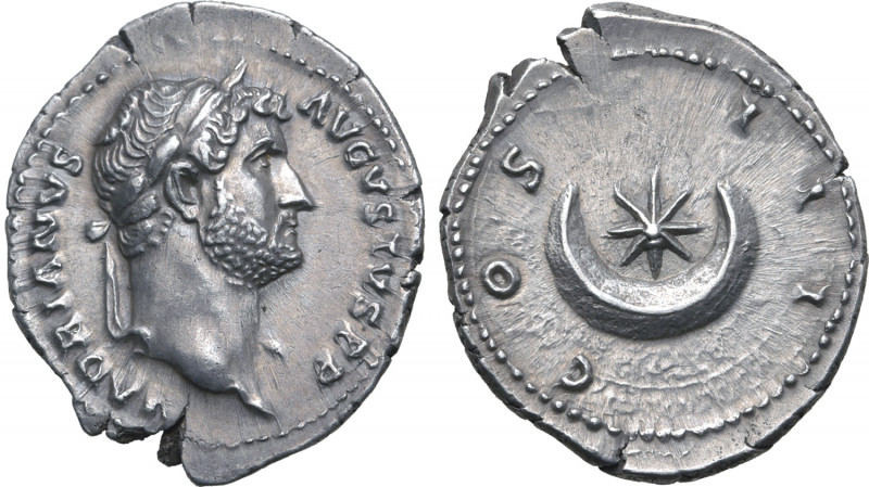 Hadrian AR Denarius. Rome, AD 128-129. HADRIANVS AVGVSTVS P P, laureate head to ...