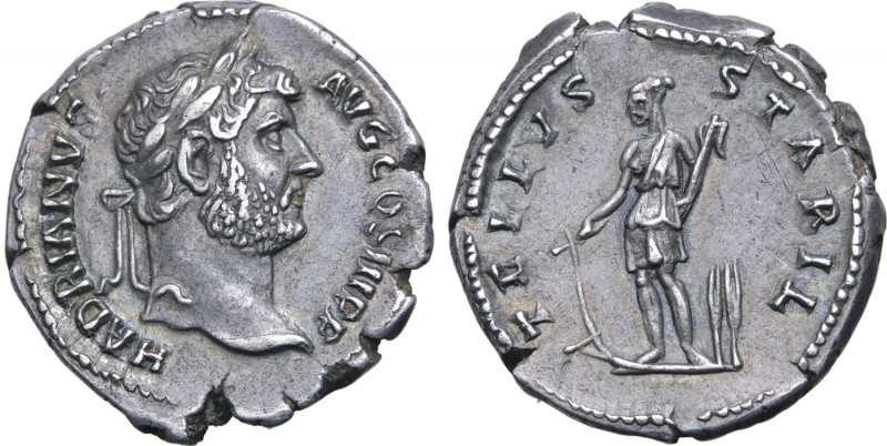 Hadrian AR Denarius. Rome, AD 133-135. HADRIANVS AVG COS III P P, laureate head ...