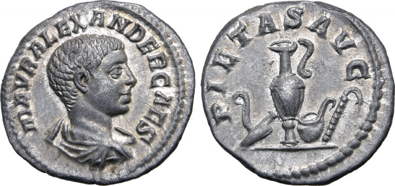 Severus Alexander, as Caesar, AR Denarius. Rome, AD 221-222. M AVR ALEXANDER CAE...