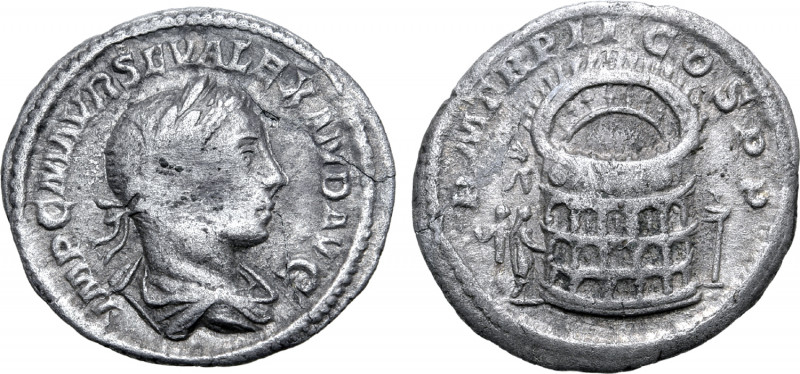 Severus Alexander AR Denarius. Rome, AD 223. IMP C M AVR SEV ALEXAND AVG, laurea...