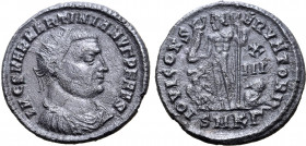 Martinian BI Nummus. Cyzicus, AD 321-324. IM C S MAR MARTINIANVΓ P F AVS (sic), radiate, draped and cuirassed bust to right / IOVI CONSERVATORI, Jupit...