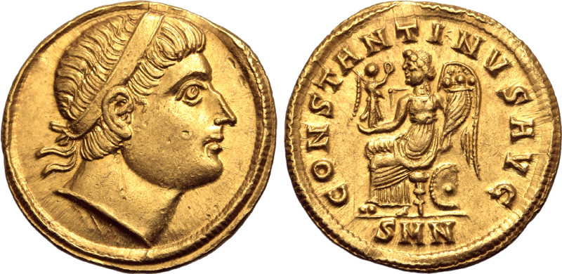 Constantine I 'the Great' AV Solidus. Nicomedia, AD 324. Head of Constantine to ...