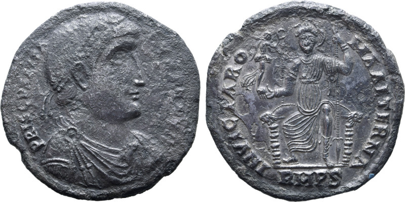 Priscus Attalus AR '24 Siliquae'. Rome, AD 409-410. PRISCVS ATTALVS P F AVG, dra...