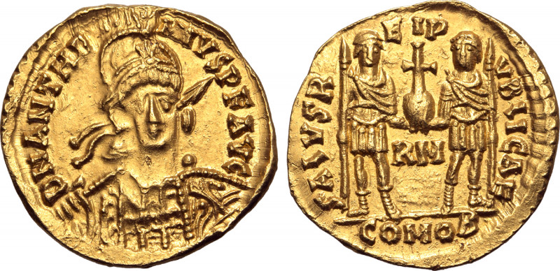 Anthemius AV Solidus. Rome, 12 April AD 467 - 11 July AD 472. D N ANTHEMIVS P F ...