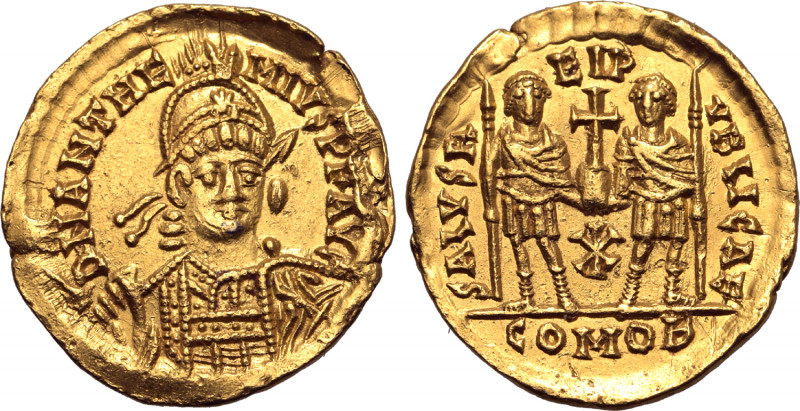 Anthemius AV Solidus. Rome, 12 April AD 467 - 11 July AD 472. D N ANTHEMIVS P F ...