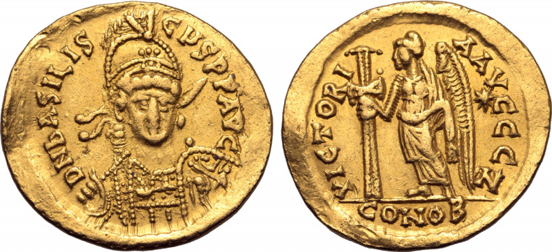 Basiliscus AV Solidus. Constantinople, 9 January - August AD 475. D N bASILISCµS...