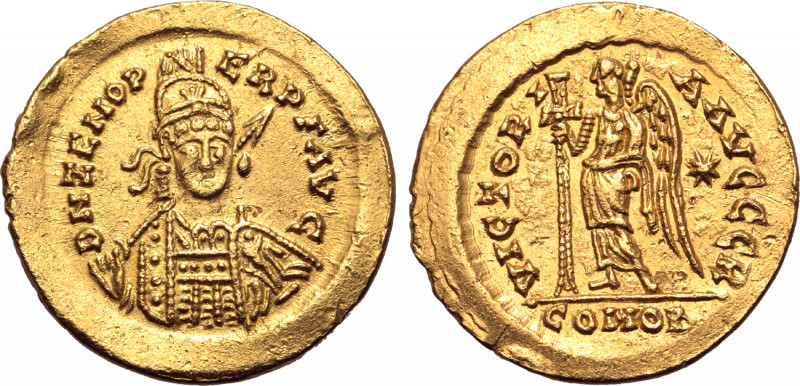 Pseudo-Imperial, Odovacar (Odoacer) AV Solidus. In the name of Zeno. Rome, AD 47...