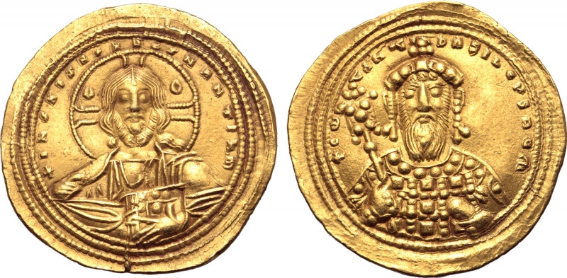 Constantine VIII AV Histamenon Nomisma. Constantinople, AD 1025-1028. + IҺS XIS ...
