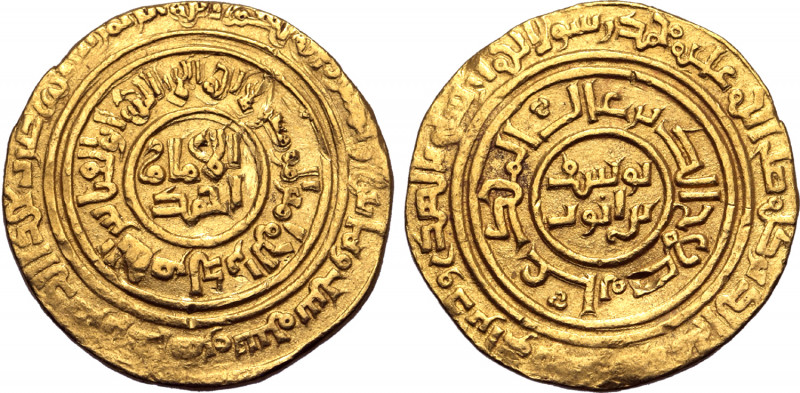 Ayyubids, Al-Nasir Yusuf I (Saladin) AV Dinar. Al-Qahira mint, AH 586 = AD 1190....