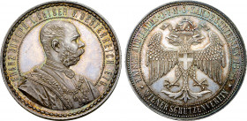 Austria, Austro-Hungarian Empire. Franz Joseph I AR Medal (Double Guilder). Vienna mint(?), 1888. Struck to commemorate the emperor's 40th jubilee and...