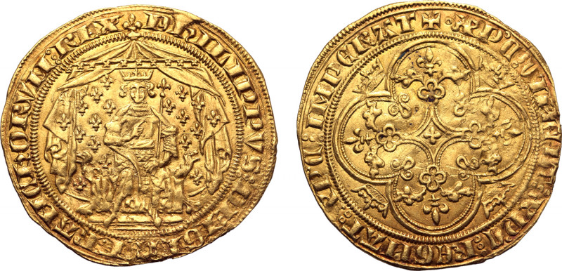 France, Kingdom. Philippe VI de Valois AV Pavillon d'or. Struck from 8 June 1339...