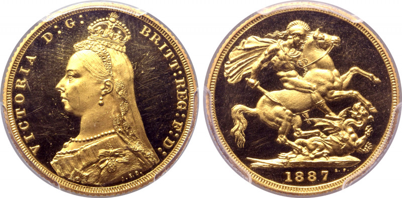 Great Britain, Hanover. Victoria AV Proof Sovereign. London mint, 1887. Designs ...
