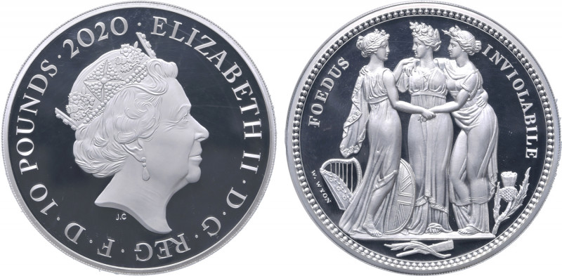 Great Britain, Windsor. Elizabeth II AR Proof 10oz £10 Pound. Three Graces "The ...