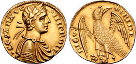 Italian States, Sicilia (Sicily, Kingdom). Frederick I (later Frederick II, Holy Roman Emperor) AV Augustale. Messina mint, circa 1231-1250. • CЄSAR A...