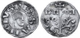 Spanish States, Aragon (Kingdom). Sancho Ramírez I AR Dinero. 'Primitive' group. Jaca mint, circa 1063-1075. ⁝ SANCIVS • REX, bare head to right / Cro...