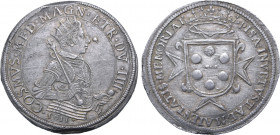 Italian States, Toscana (Tuscany, Grand Duchy). Cosimo II de' Medici AR Tallero. Firenze (Florence) mint for Pisa, 1611. COSMVS • MED • MAGN • ETR • D...