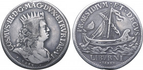 Italian States, Toscana (Tuscany, Grand Duchy). Cosimo III de’ Medici AR 1/2 Tollero. Firenze (Florence) mint for Livorno, 1683. COSMVS • III • D • G ...