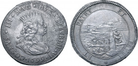 Italian States, Toscana (Tuscany, Grand Duchy). Cosimo III de’ Medici AR Tollero. Firenze (Florence) mint for Livorno, 1699. COSMVS • III • MAG • DVX ...