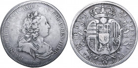 Italian States, Toscana (Tuscany, Grand Duchy). Francesco Stefano di Lorena AR 1/2 Francescone da 5 Paoli. Firenze (Florence) mint, 1738. ✶ FRANC • II...