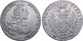 Italian States, Toscana (Tuscany, Grand Duchy). Francesco Stefano di Lorena AR Francescone da 10 Paoli. Third Series. Firenze (Florence) mint, 1750. C...