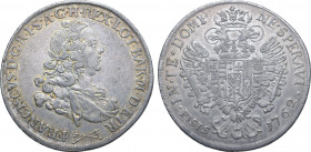 Italian States, Toscana (Tuscany, Grand Duchy). Francesco Stefano di Lorena AR Francescone da 10 Paoli. Second Series. Firenze (Florence) mint, 1762. ...