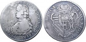 Italian States, Toscana (Tuscany, Grand Duchy). Pietro Leopoldo I di Lorena AR Francescone da 10 Paoli. Firenze (Florence) mint, 1766. Antonio Fabbrin...
