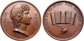France, First Republic. Napoléon Bonaparte, as General de l'armée d'Italie, Æ Medal. Commemorating the surrender of Mantua. Dated 30 January 1797. Die...