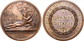 France, First Republic. Napoléon Bonaparte, as General de l'armée d'Italie, Æ Medal. Commemorating the passage of the Tagliamento and the capture of T...
