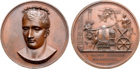 France, First Republic. Napoléon Bonaparte, as General de l'armée d'Orient, Æ Medal. Celebrating the conquest of Egypt. Dated 1798. Dies by Jouannin a...