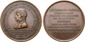 France, First Republic. Napoléon Bonaparte, as Premier Consul, Æ Medal. Celebrating the Battle of Marengo and the Command of Napoléon. Dated 25 & 26 P...