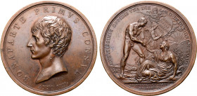 France, First Republic. Napoléon Bonaparte, as Premier Consul, Æ Medal. Commemorating the Battle of Marengo. Dated year 8 = 1800. Dies by Lavy, revers...