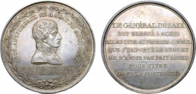 France, First Republic. Napoléon Bonaparte, as Premier Consul, AR Medal. Commemorating the death of General Desaix at Marengo. Dated 25 Prairial L'An ...