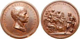 France, First Republic. Napoléon Bonaparte, as Premier Consul, Æ Medal. Commemorating the failure of attacks on Napoléon's life. Dated year 3 = 1800. ...