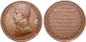 France, First Republic. Napoléon Bonaparte, as Premier Consul, Æ Medal. Commemorating Napoléon's achievements on behalf of France. 1800. BONAPARTE IER...