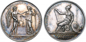 France, First Republic. Napoléon Bonaparte, as Premier Consul, AR Medal. Celebrating the Peace of Amiens. Dated 25th March 1802. Dies by Abramson. PAX...